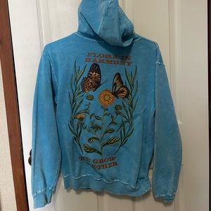 Blue butterfly hoodie